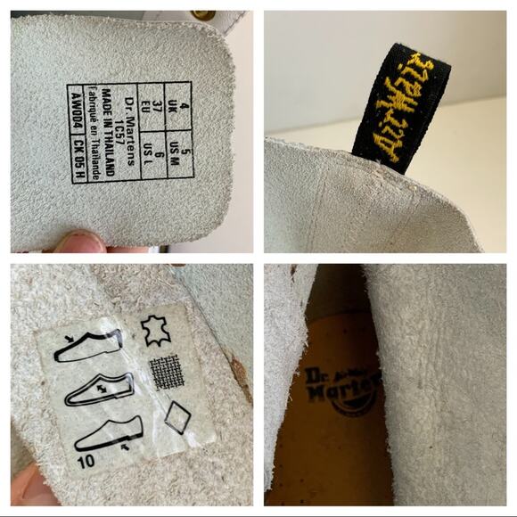 Dr. Martens RARE wedding 1c57 rose etched tall 14 hole ribbon laced boots - Picture 14 of 16